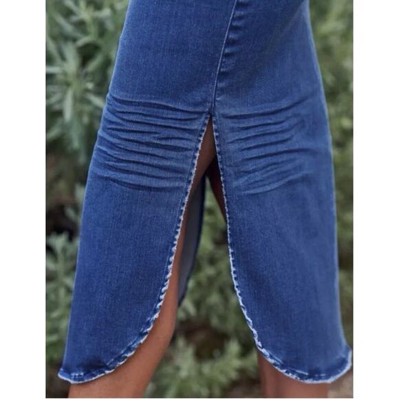 Frank & Eileen Donegal Unforgettable Skirt in 1977 Medium Denim Wash Size 4 NWT - Picture 5 of 12